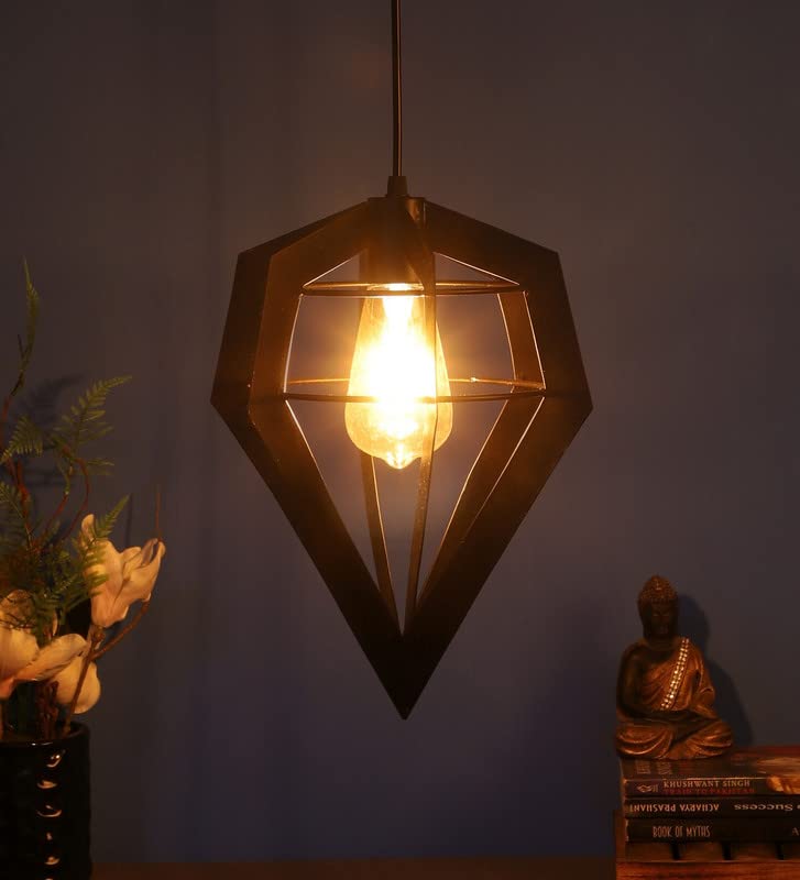 ELIANTE Black Metal Hanging Light by Jainsons Lights - Without Bulb - Diamond-BK-Patti-HL | by Jainsons Lights