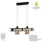 ELIANTE Pale Luminosity Brown Wood Hanging Light -M-77-2LP-BR - Without Bulb | by Jainsons Lights