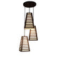 ELIANTE Marrón Brown Wood Hanging Light by Jainsons Lights - H-77-3LP-JSL | by Jainsons Lights