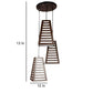 ELIANTE Marrón Brown Wood Hanging Light by Jainsons Lights - H-77-3LP-JSL | by Jainsons Lights