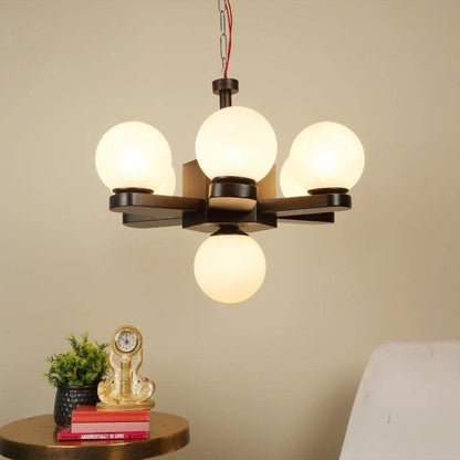 ELIANTE Northern Brown Wood Chandeliers by Jainsons Lights - Js-922-7Lp - Without Bulb | by Jainsons Lights