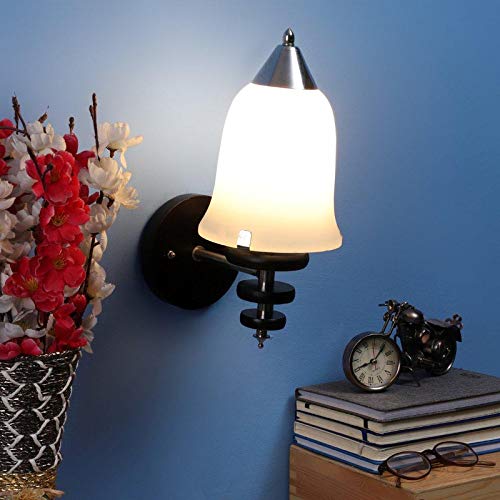 ELIANTE Wood Wall Light Black Mid Century Modern Wall Mounted Lamp Black Indoor Wall Sconce Vanity Light for Hallway Bathroom Kitchen Living Room | by Jainsons Lights