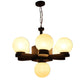 ELIANTE Northern Brown Wood Chandeliers by Jainsons Lights - Js-922-7Lp - Without Bulb | by Jainsons Lights