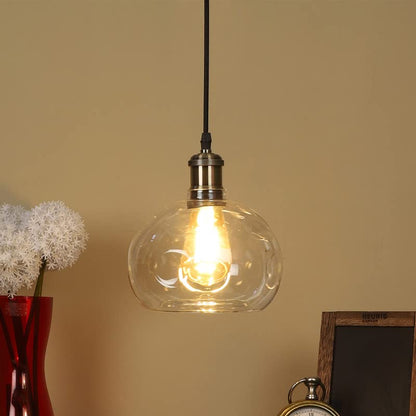 ELIANTE Antique Brass Metal Hanging Light by Jainsons Lights - Without Bulb - Football-Clear-HL | by Jainsons Lights