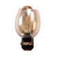 ELIANTE Wood Wall Light Brown Base Gold White Shade Wall Light for Living Room, Bedroom, Dining Room, Kitchen | by Jainsons Lights