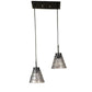 ELIANTE Smoky Black Iron Cluster Hanging by Jainsons Lights - Js-10024-2Lp - Without Bulb | by Jainsons Lights