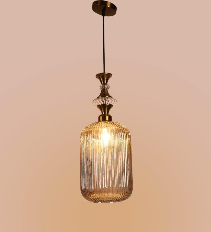 ELIANTE Povque Smog Iron Hanging Light Vintage Decorate Hanging Lamp for Farmhouse Living Room Bedroom Corridor by Jainsons Lights up to 3 years warranty - with LED Lamp(s) Included - JS-1323-1LP-SMOG