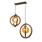 ELIANTE Wood Hanging Ligh Brown Base Gold White Shade Hanging Light for Living Room, Bedroom, Dining Room, Kitchen | by Jainsons Lights