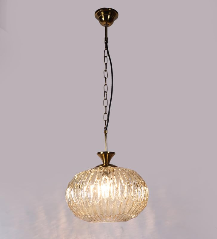 Eliante Glorix Pendant Light – Gold Glass, Metal (3007-1LP-Gold)