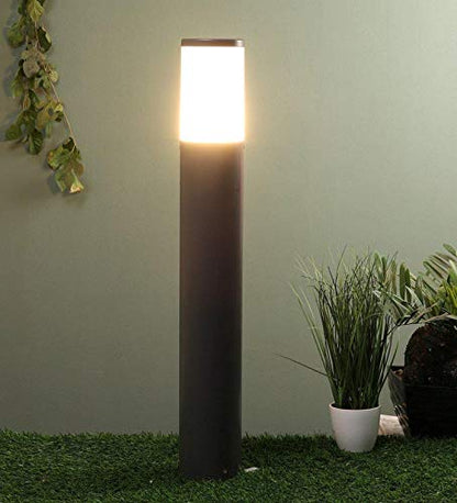 ELIANTE - Grey Metal Outdoor Gate Light Bullard for gatden - 1404-BLLARD-24INCH - by Jainsons Lights - Without Bulb | by Jainsons Lights