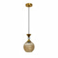 ELIANTE Pequena Vintage Hanging Light Gold Finish Iron with Golden Glass Shade E27 Holder Decorative Pendant for Living Room & Dining up to 3 years warranty - with LED Lamp(s) Included - AS-001-HL
