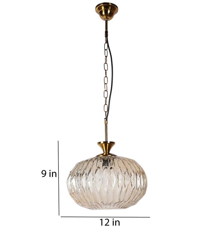 Eliante Glorix Pendant Light – Gold Glass, Metal (3007-1LP-Gold)