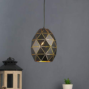 ELIANTE Modern Metal Hanging Light Single Head Pineapple Round Shape Hanging Pendant Light for Living Room, Bedroom, Dining Room, Kitchen | by Jainsons Lights