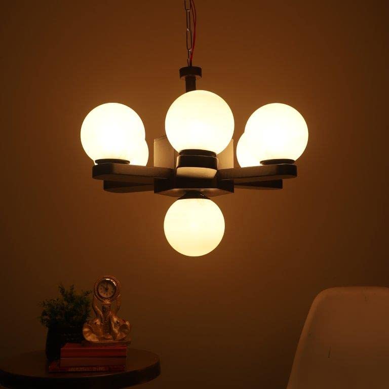 ELIANTE Northern Brown Wood Chandeliers by Jainsons Lights - Js-922-7Lp - Without Bulb | by Jainsons Lights