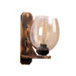 ELIANTE Wood Wall Light Brown Base Gold White Shade Wall Light for Living Room, Bedroom, Dining Room, Kitchen | by Jainsons Lights