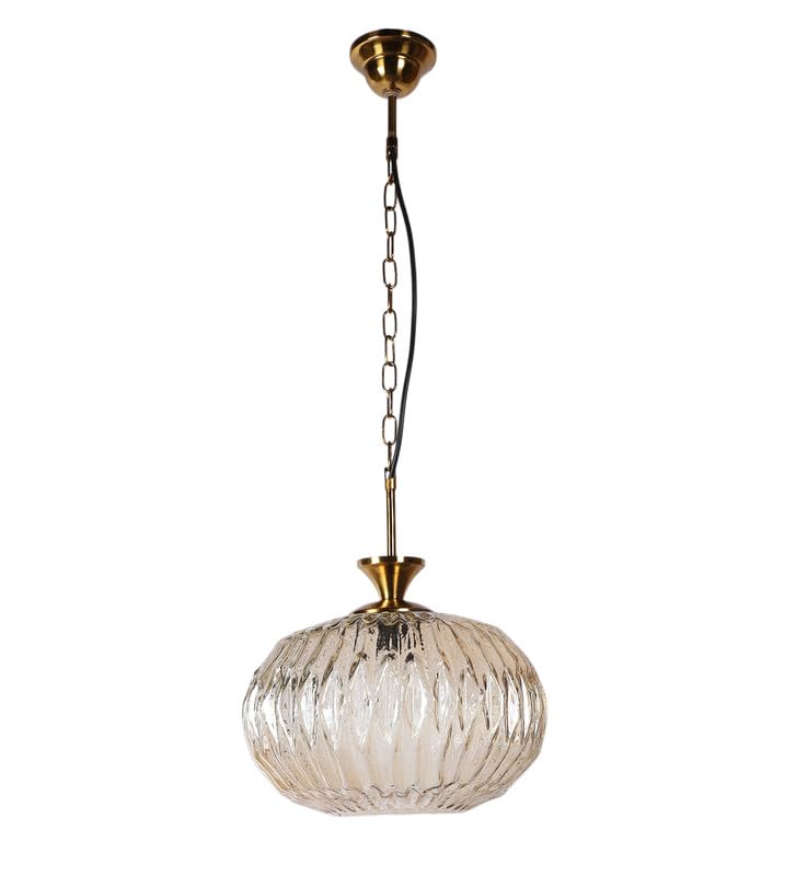 Eliante Glorix Pendant Light – Gold Glass, Metal (3007-1LP-Gold)