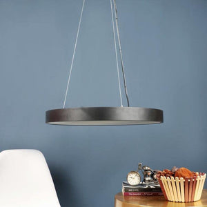 ELIANTE Black Metal Hanging Light by Jainsons Lights - Led - 22-INCH-Acrylic-Donut-LED-BK | by Jainsons Lights