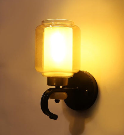 ELIANTE Glass Wall Light White and Gold Wall Lamp for Living Room, Bedroom, Dining Room, Kitchen - Without Bulb | 6121-1W