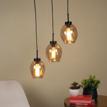 ELIANTE Mournfol Iron Hanging Light Black Cluster Hanging for Living Room, Bedroom, Dining Room, Kitchen | by Jainsons Lights