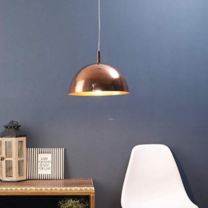 ELIANTE Modern Metal Single Hanging Light Copper Pendant Ceiling Light for Home, Dining Room, Bedroom, Living Room, Office Decor | by Jainsons Lights