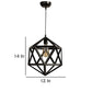 ELIANTE Raven Black Metal Hanging Light by Jainsons Lights - DIAMOND-1LP-Jali-Cut-JSL | by Jainsons Lights