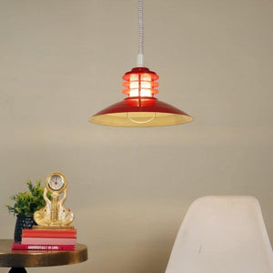 ELIANTE Fitful Red Iron Hanging Lights by Jainsons Lights - Apollo-Delux-Red-Big - Without Bulb | by Jainsons Lights