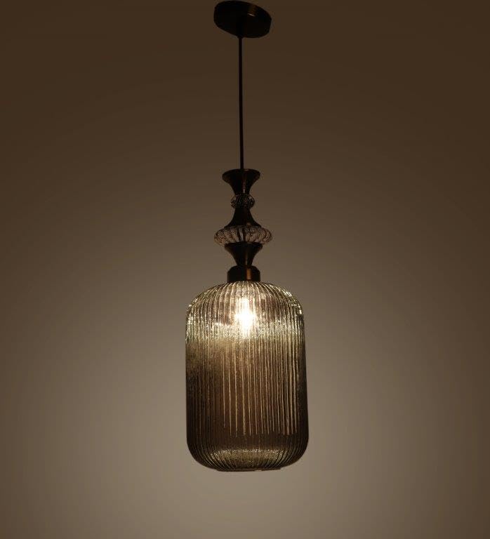 ELIANTE Povque Smog Iron Hanging Light Vintage Decorate Hanging Lamp for Farmhouse Living Room Bedroom Corridor by Jainsons Lights up to 3 years warranty - with LED Lamp(s) Included - JS-1323-1LP-SMOG