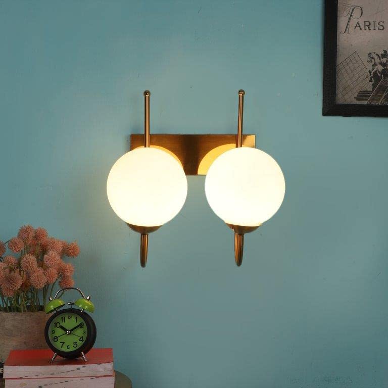 ELIANTE Sharp Gold Iron Wall Light - S-290-2W | 3 Years Warranty | Free - LED LAMP