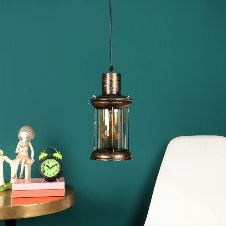 ELIANTE Stable Sparkly Brown Metal Hanging Light -M-78-1LP - Without Bulb | by Jainsons Lights