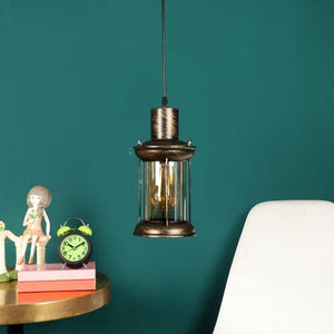 ELIANTE Stable Sparkly Brown Metal Hanging Light -M-78-1LP - Without Bulb | by Jainsons Lights