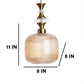 ELIANTE Povque Vintage Hanging Pendant Light Gold Finish Iron with Gold Glass Shade E27 Holder Decorative Ceiling Light for Living Room & Restaurants up to 3 years warranty - with LED Lamp(s) Included - JS-1322-HL-Gold