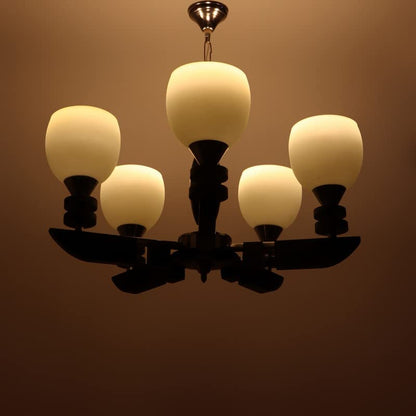 ELIANTE Metal Chandelier Silver for Living Room, Bedroom, Dining Room, Kitchen | by Jainsons Lights