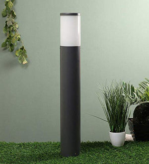 ELIANTE - Grey Metal Outdoor Gate Light Bullard for gatden - 1404-BLLARD-24INCH - by Jainsons Lights - Without Bulb | by Jainsons Lights