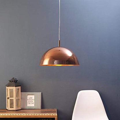 ELIANTE Modern Copper Hanging Light Single Head Vintage Hanging Pendant Ceiling Light Lamp for Living Room, Bedroom, Dining Room, Kitchen | by Jainsons Lights