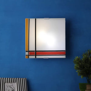 ELIANTE White Metal Wall Light | Decorative Wall Light (Yellow-Red)