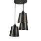 ELIANTE Black Metal Hanging Light by Jainsons Lights - Without Bulb - LASER-HL-3LP-BK | by Jainsons Lights