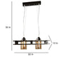 ELIANTE Pale Luminosity Brown Wood Hanging Light -M-77-2LP-BR - Without Bulb | by Jainsons Lights