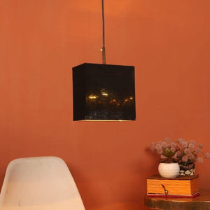 ELIANTE Burnished Black Iron Hanging Light by Jainsons Lights - Js-Rect Cloth-1Lp - Without Bulb | by Jainsons Lights
