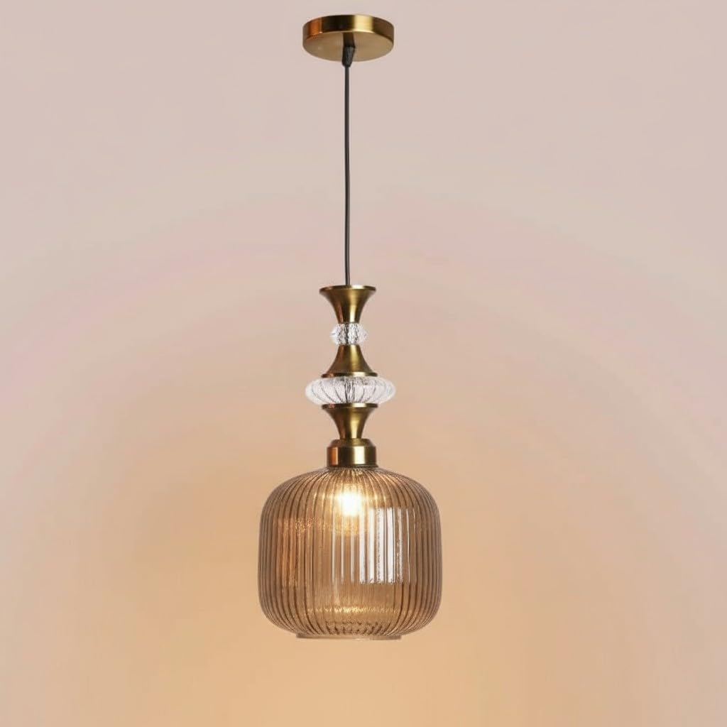 ELIANTE Povque Iron Hanging Light Vintage Decorate Hanging Lamp for Farmhouse Living Room Bedroom Corridor up to 3 years warranty by Jainsons Lights - with LED Lamp(s) Included - JS-1322-HL-SMOG