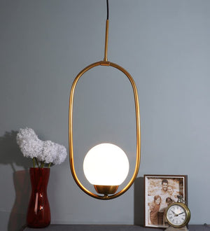 ELIANTE Gold Metal Hanging Light by Jainsons Lights - Without Bulb - 1518-1P-GD-HL | by Jainsons Lights