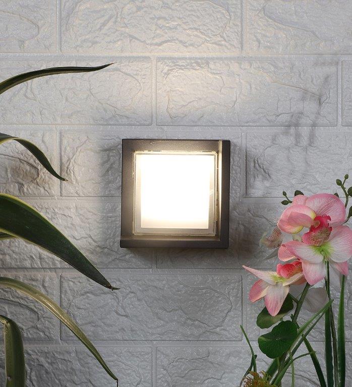 Eliante Precioco Grey Aluminium Outdoor Wall Lights 4230-BB-WW