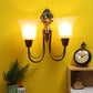 Antique Brass Metal Wall Light - JMSF-427-2w - Included Bulb