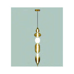 Eliante Stacked Glass Pendant Light – Amber & White, Metal