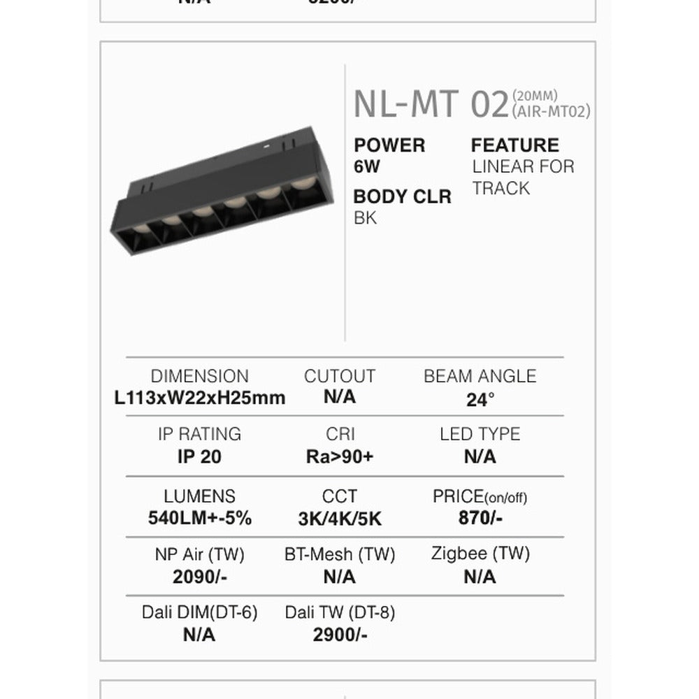 NL-MT 02 Spot 6W 35×80mm