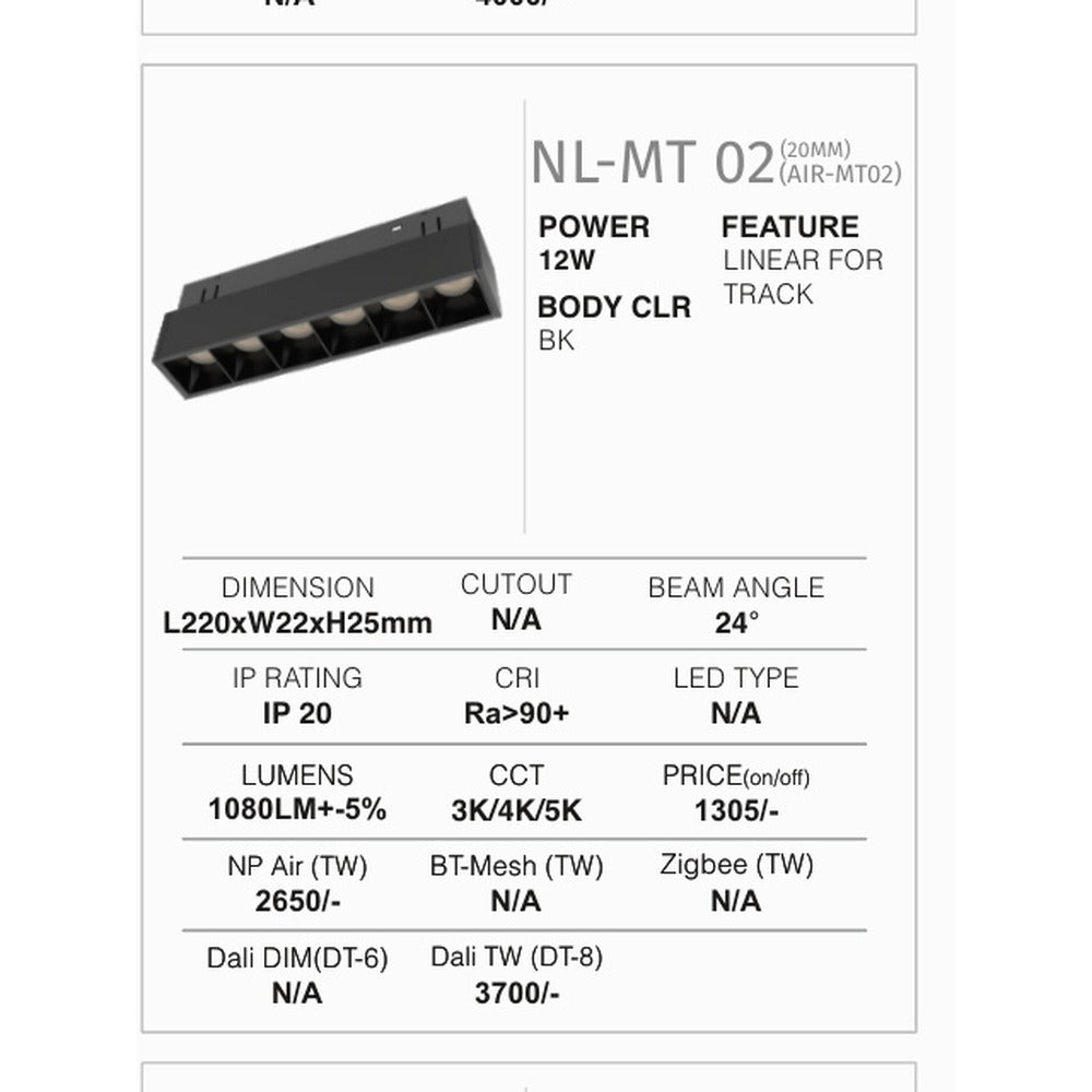 NL-MT 02 Linear 12W L113mm