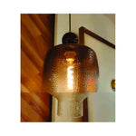 Eliante Hammered Handcrafted Glass Pendant Light – Metal