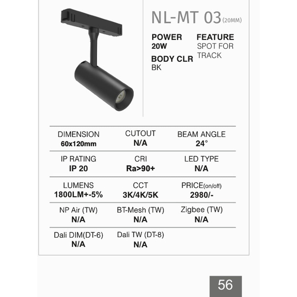 NL-MT 03 Spot 20W 60×120mm