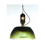 Eliante Ribbed Glass Pendant Light – Green, Metal