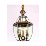 Eliante Three Lantern Pendant Light – Clear Glass, Metal