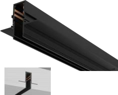 NL-MT 10mm Trimless Recessed Magnetic Track Channel